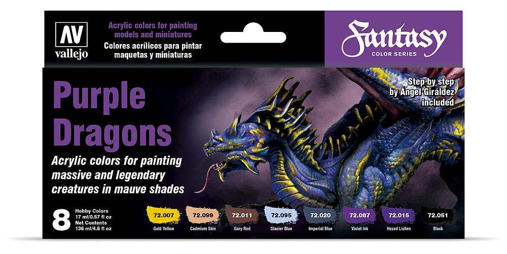 VALLEJO 72305  Jeu de couleurs, Purple Dragons 