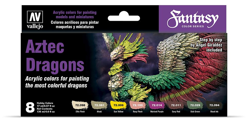 VALLEJO 72306  Jeu de couleurs, Aztec Dragons 