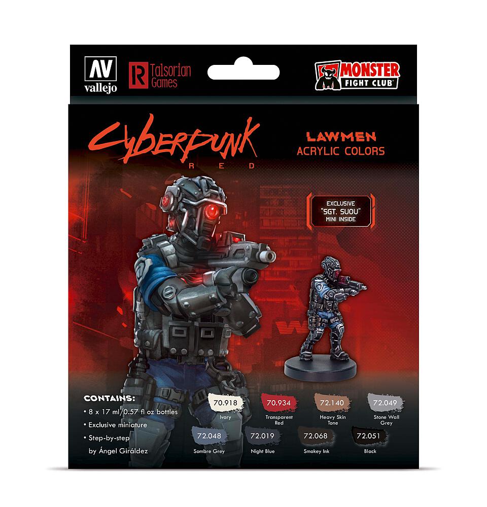 VALLEJO 72308  Set de couleur, Cyberpunk Lawmen, Sgt. Suou 