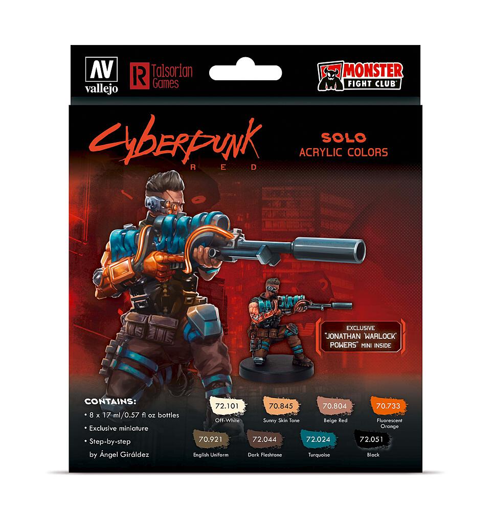 VALLEJO 72309  Set de couleurs, cyberpunk, Jonathan Warlock Powers 