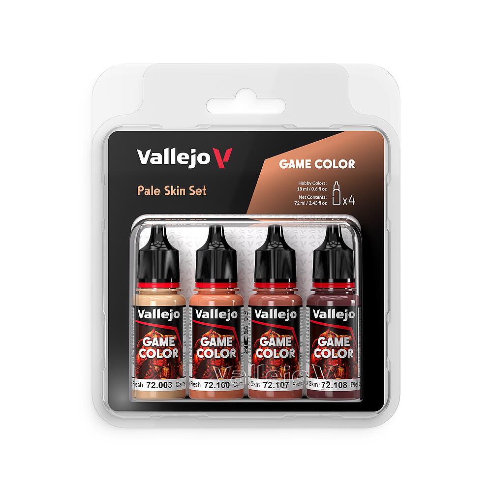 VALLEJO 72379  Set de couleurs peau pâle, 4x 18 ml 