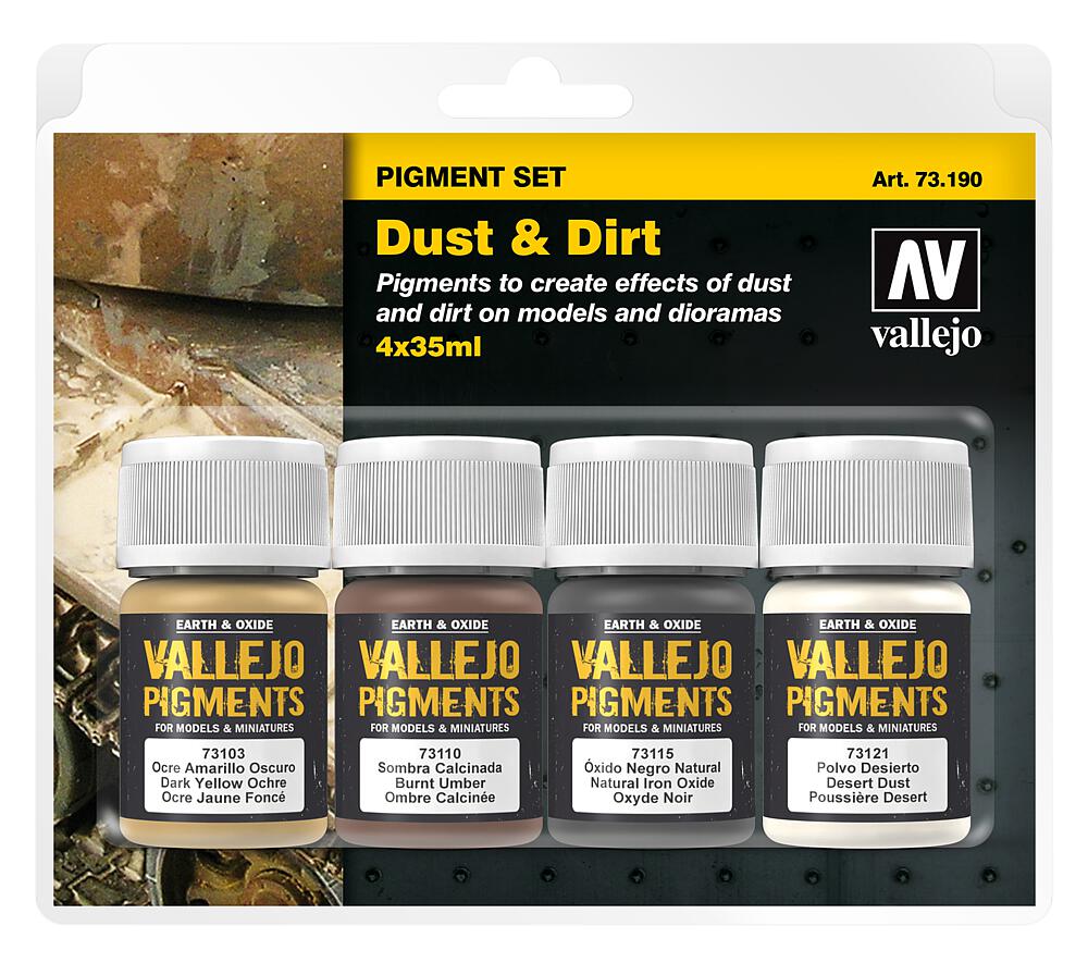 VALLEJO 73190  Kit de pigments poussière et saleté 