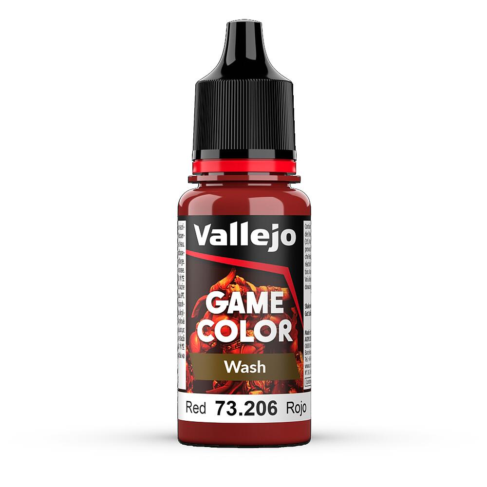 [VALLEJO 73206  ] VALLEJO 73206  Wash-Color, Rouge, 17 ml 