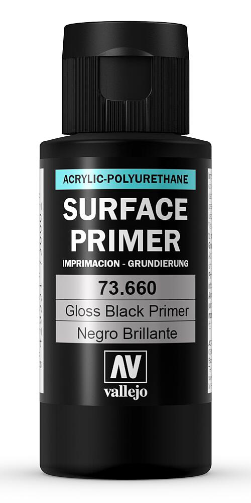 VALLEJO 73660  Couche de fond, noir, brillant, 60 ml 