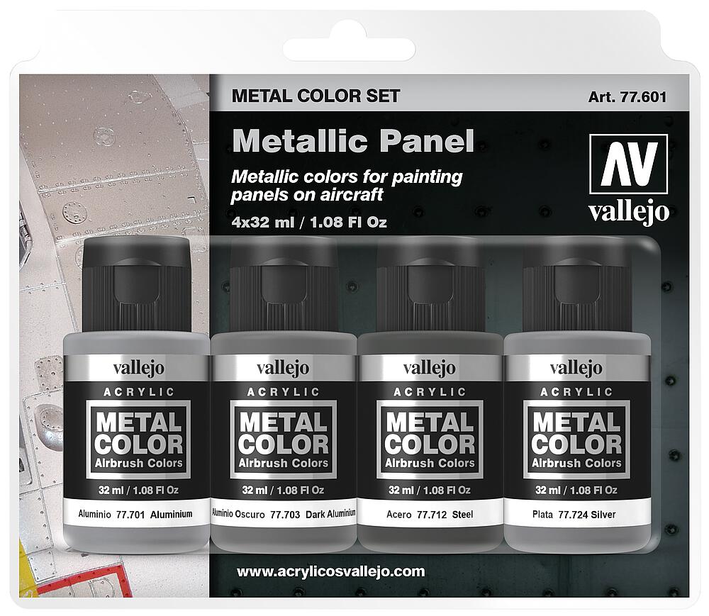 [VALLEJO 77601  ] VALLEJO 77601  Kit de couleurs, finition métal 