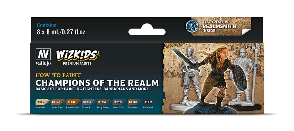 VALLEJO 80250  Set de couleurs, WizKids Champions de l'Empire, 8 x 8 ml 