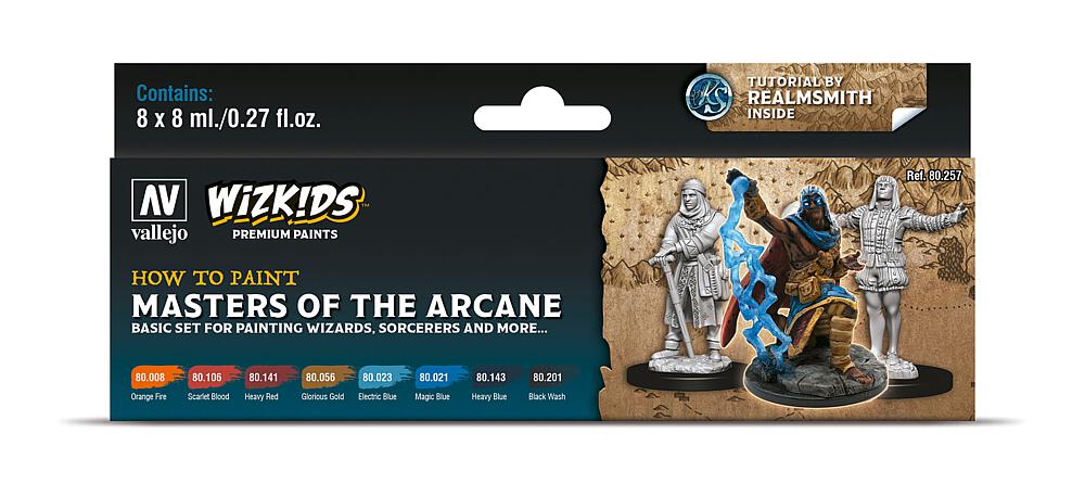 VALLEJO 80257  Set de couleurs, WizKids Maître des Arcanes, 8 x 8 ml 