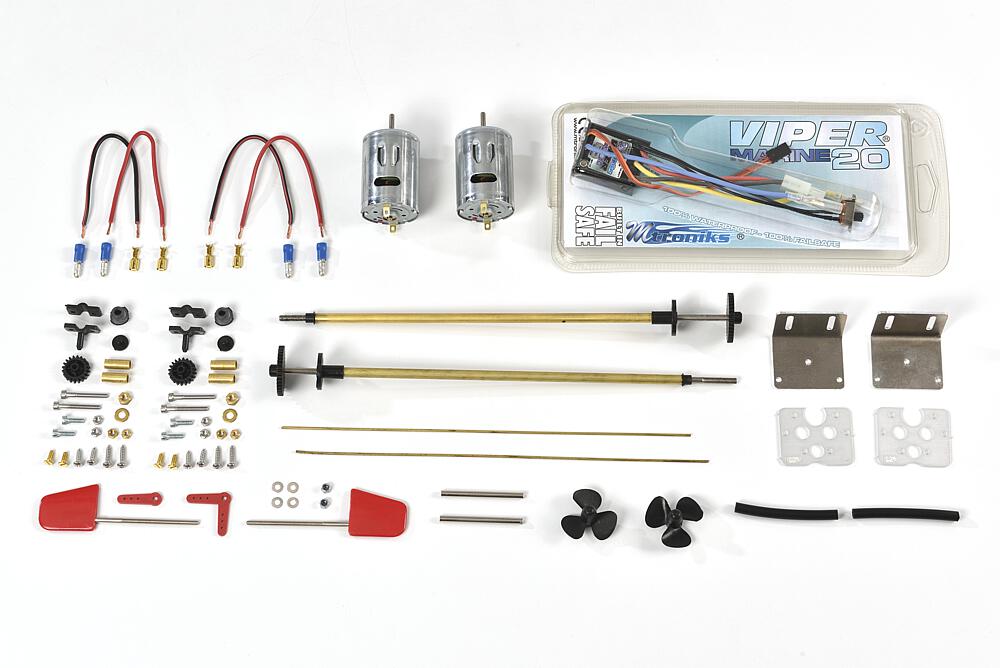 AMATI B1608,02  1/10 Bateau de course italien, kit de propulsion 