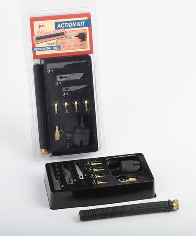 AMATI B7383,20  Couteau de modélisme, manche nylon, set 