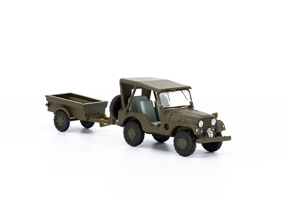 ACE 85005102  1/87 Willys M38A1 Jeep de l'armée avec Aebi Gelpw Anh 68 
