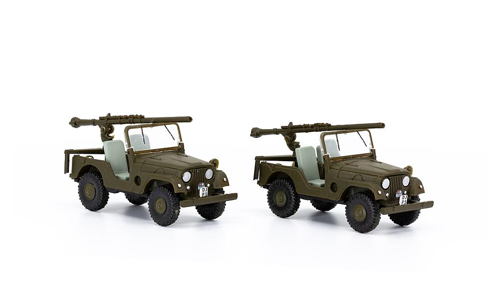 ACE 85005106  1/87 Set de 2 Jeep PAK58 Compagnie antichars BAT 