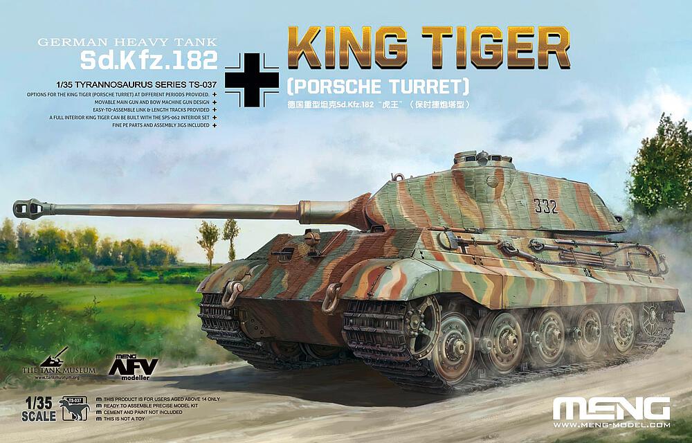 MENG MODEL TS-037  1/35 Sd.Kfz. 182 Königstiger, tourelle Porsche 