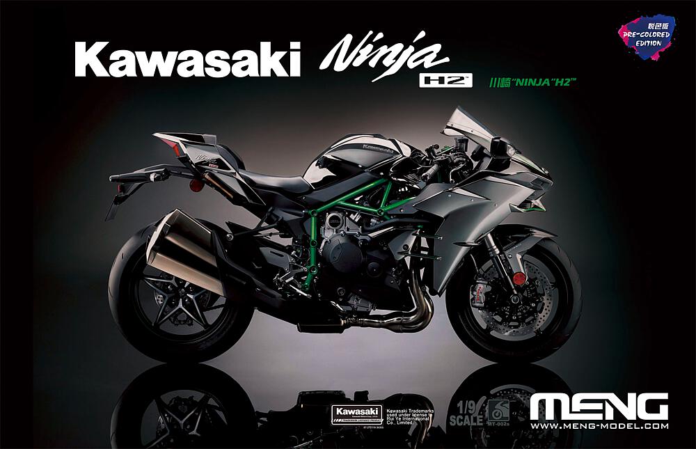MENG MODEL MT-002S  1/9 Kawasaki Ninja H2, peinte 