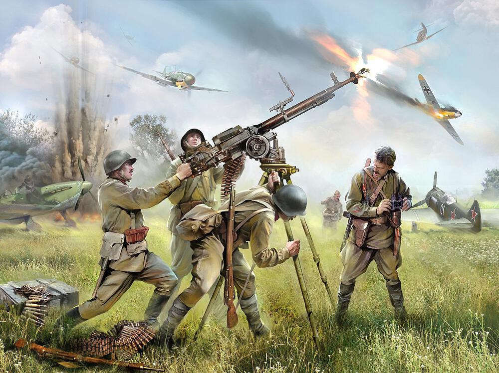 ZVEZDA 3609  1/35 DSHK avec équipage 