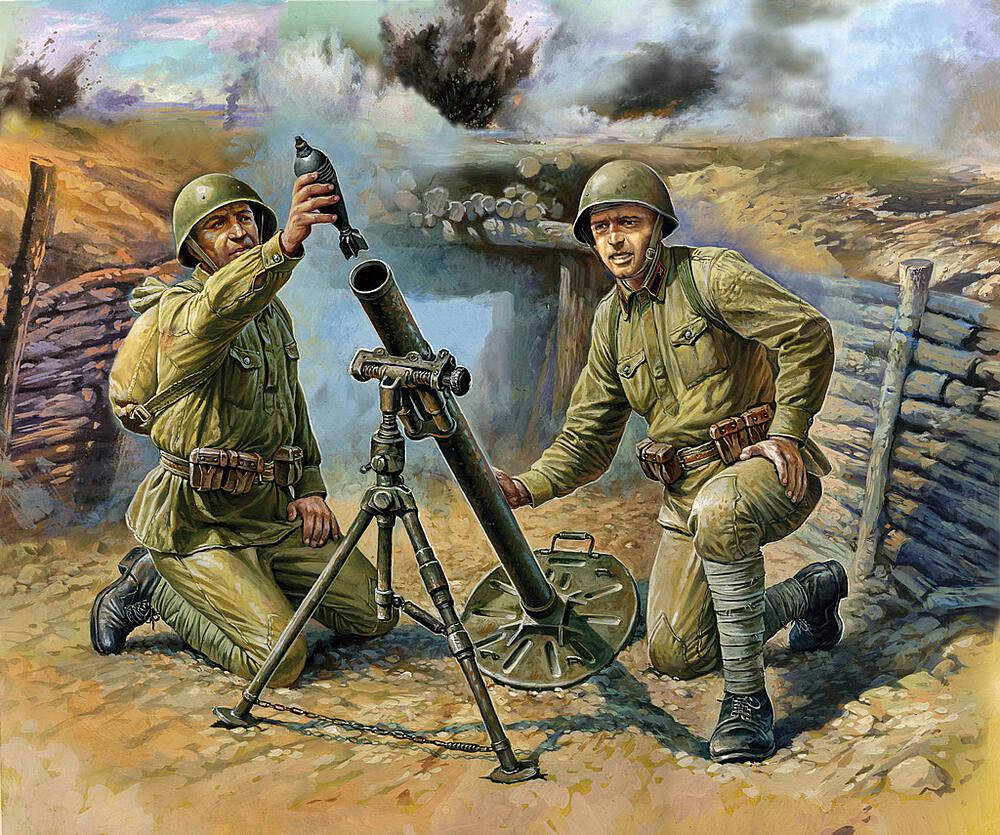 ZVEZDA 6109  Mortier soviétique de 82 mm au 1/72 avec équipage 