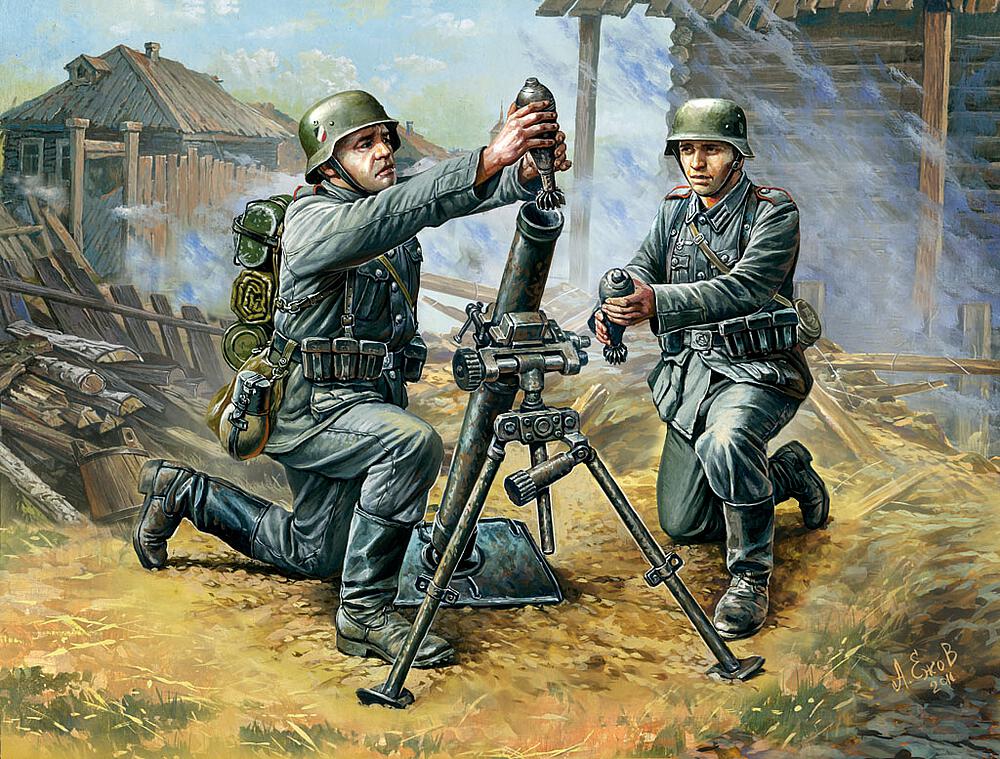 ZVEZDA 6111  1/72 Mortier allemand de 81 mm avec équipage 