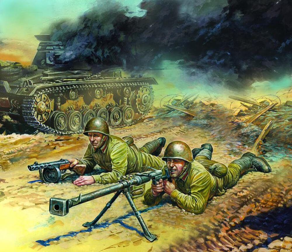 ZVEZDA 6135  1/72 WWII Équipe antichars soviétique 