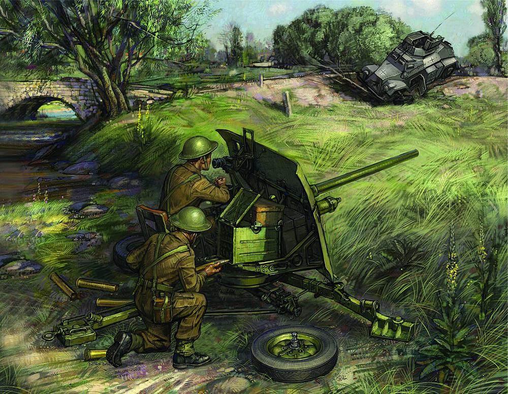 ZVEZDA 6169  1/72 WWII canon antichar britannique QF 2-pdr avec équipage 