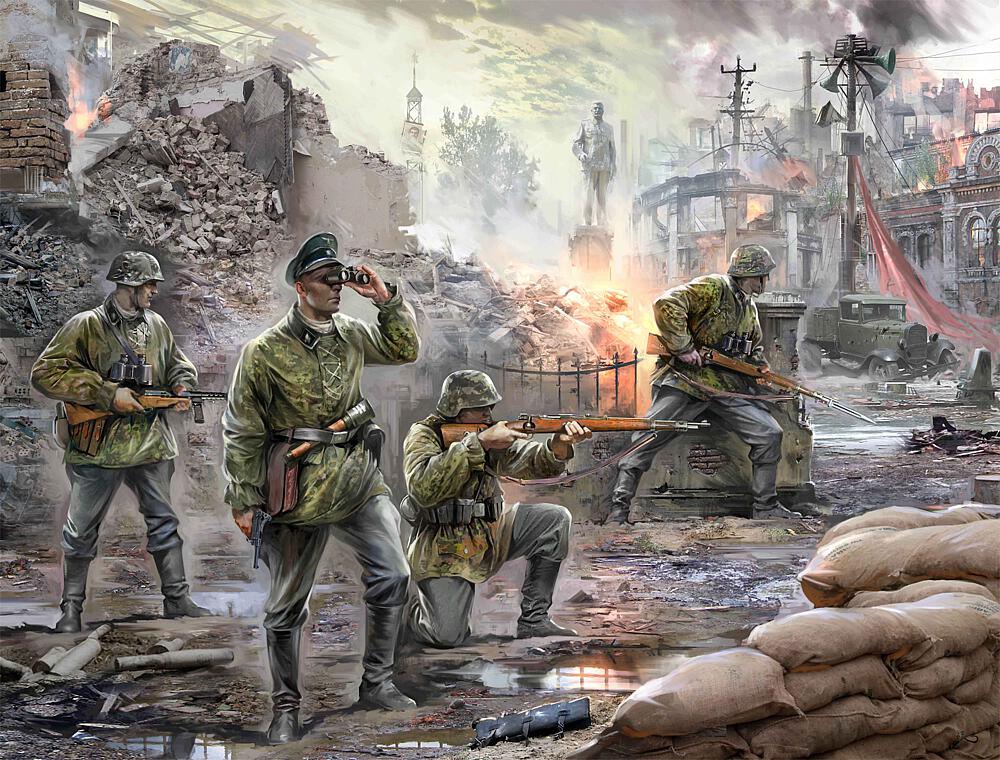 ZVEZDA 6180  1/72 WWII Troupes d'élite allemandes 1939-43 