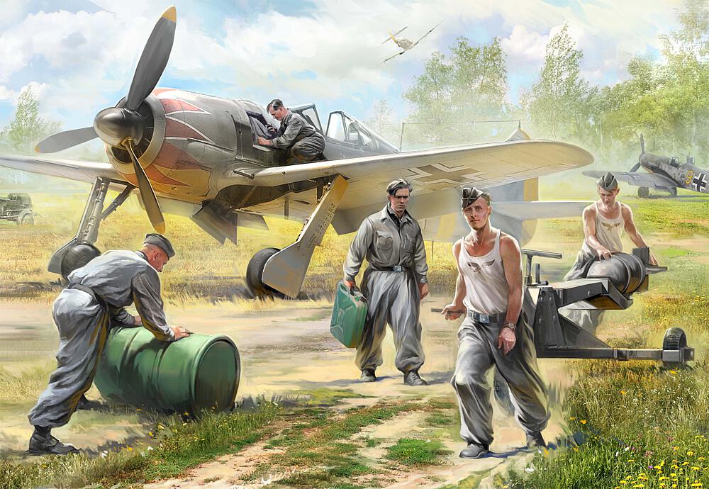 ZVEZDA 6188  1/72 WWII personnel au sol de l'armée de l'air allemande 