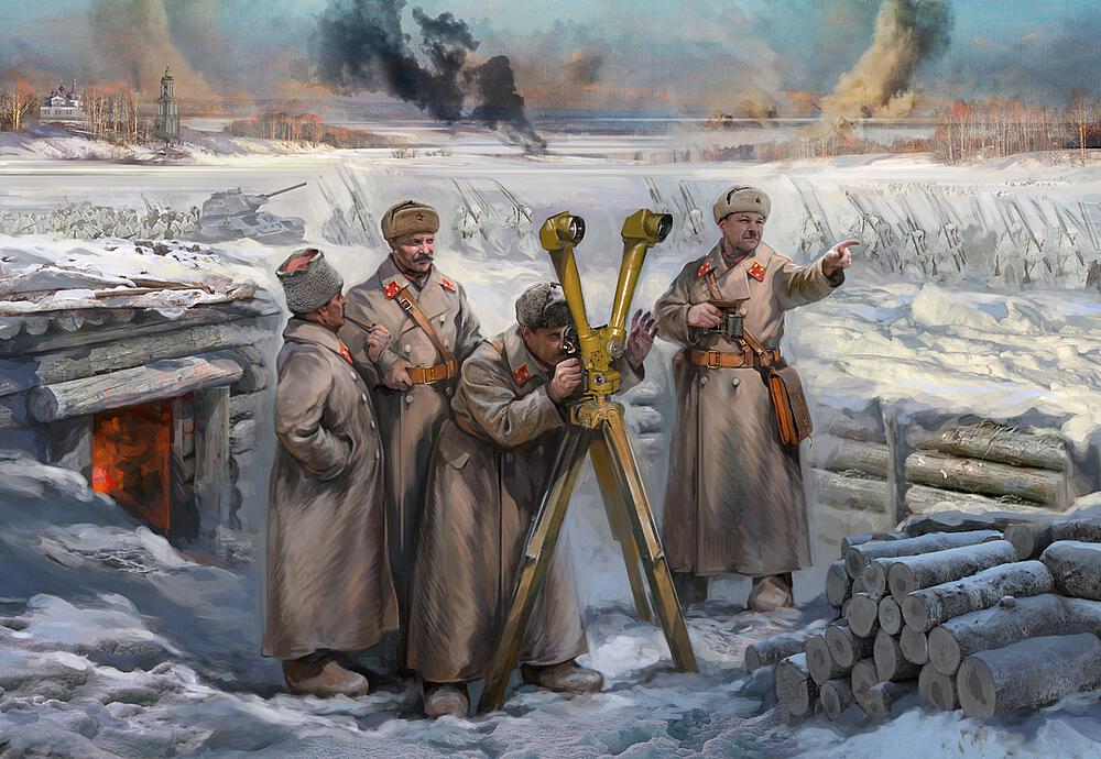 ZVEZDA 6231  1/72 WWII Quartier général soviétique hiver 