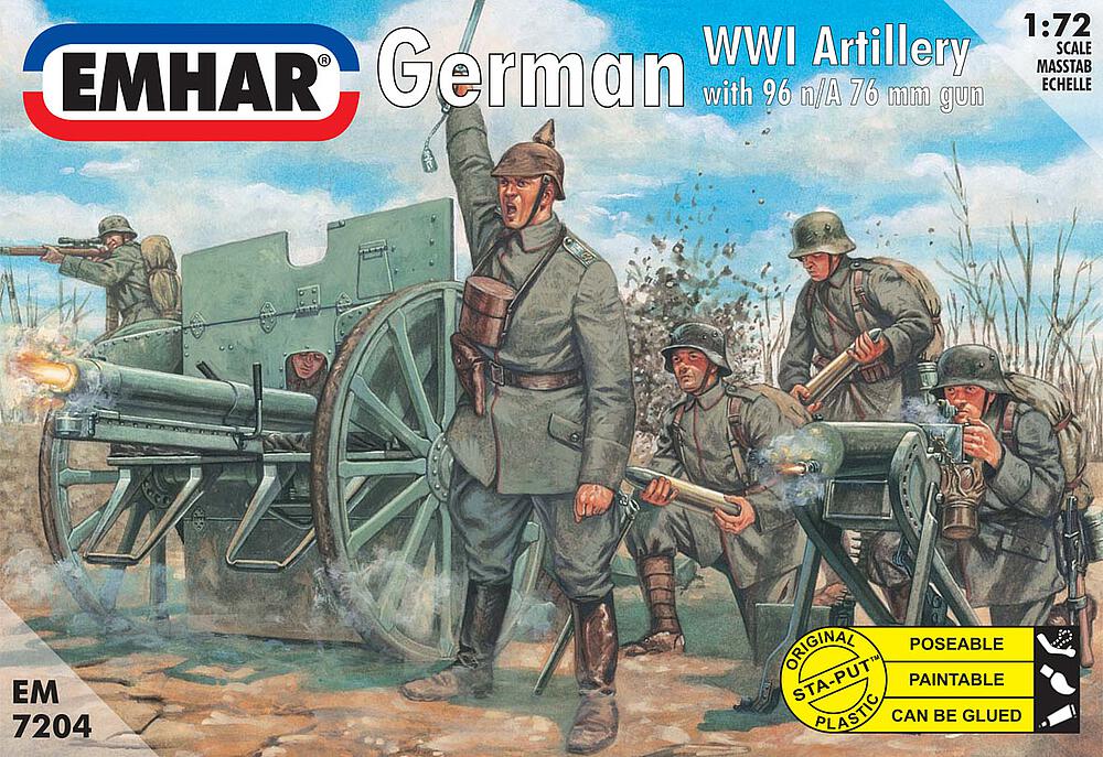 [EMHAR PKEM7204  ] EMHAR PKEM7204  1/72 WWI Artillerie allemande et canon de 77 mm 96n/A 