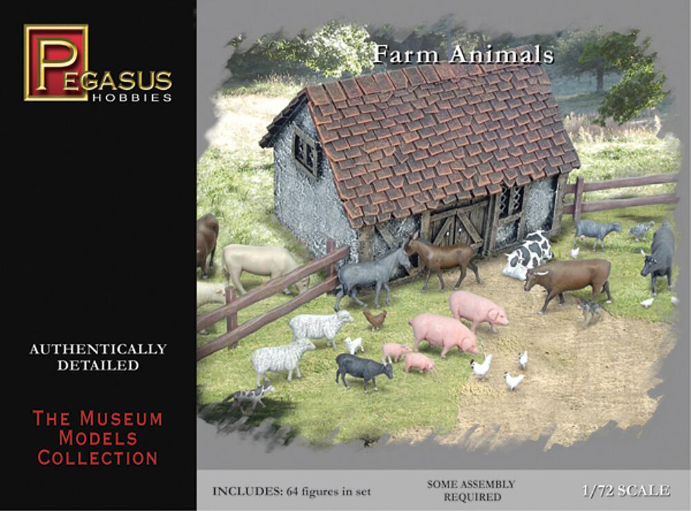 PEGASUS PKPG7052  1/72 Histoire américaine : animaux de ferme 