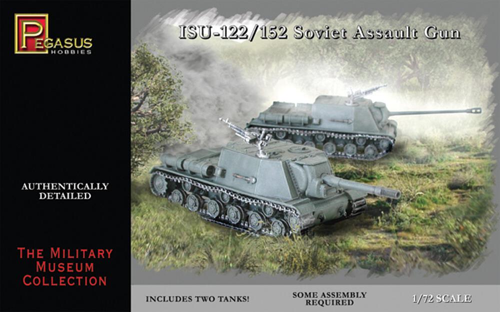 PEGASUS PKPG7670  1/72 ISU-122/152 Gun, 2 kits de construction 