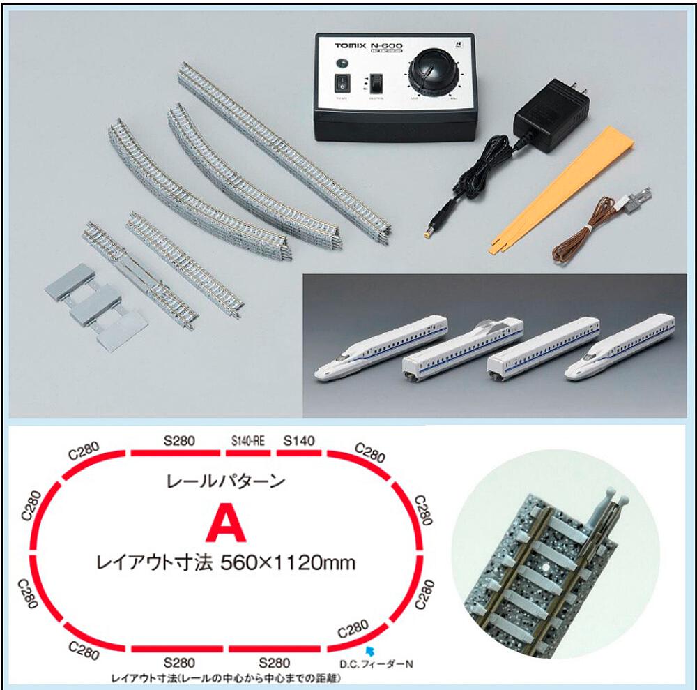 TOMYTEC 901822  N  Set de démarrage, rail ovale avec Shinkansen 