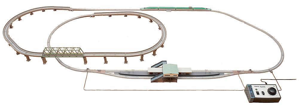 TOMYTEC 910275  N  Kit de démarrage pour voie ferrée, ovale, avec pont 