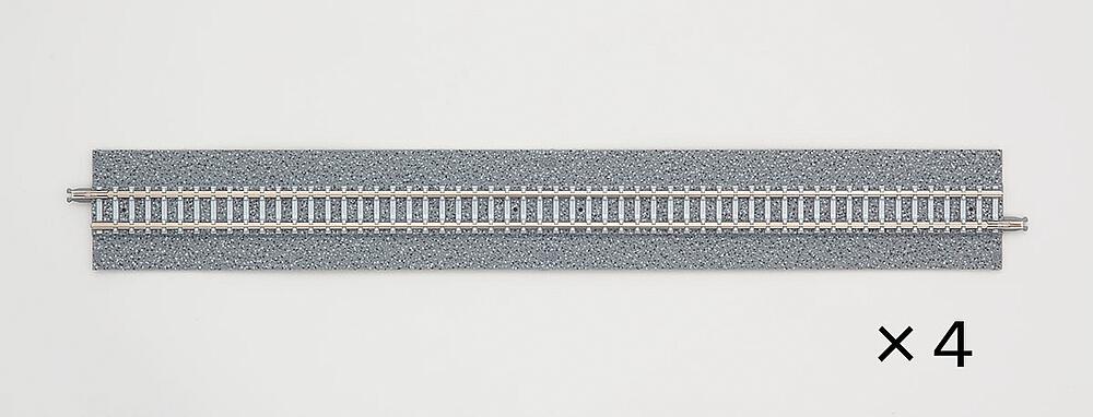 TOMYTEC 17622  N  4 rails droits avec ballast large, 280 mm chacun 