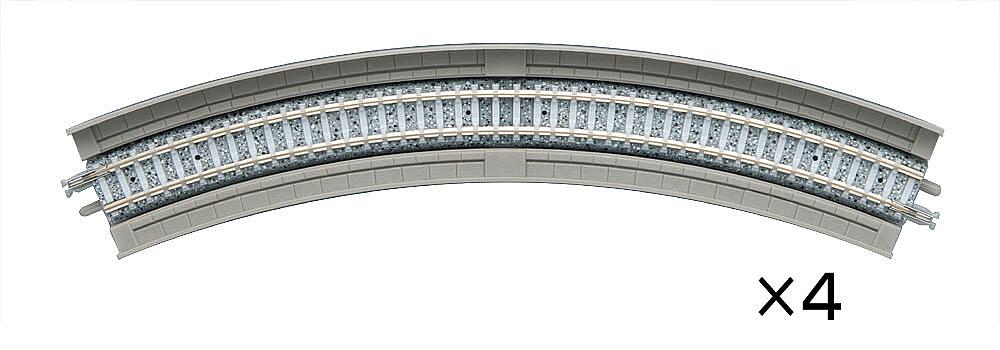 TOMYTEC 18711  N  Basic-Tracks, 4 rails viaduc, 45°, r 280 mm 