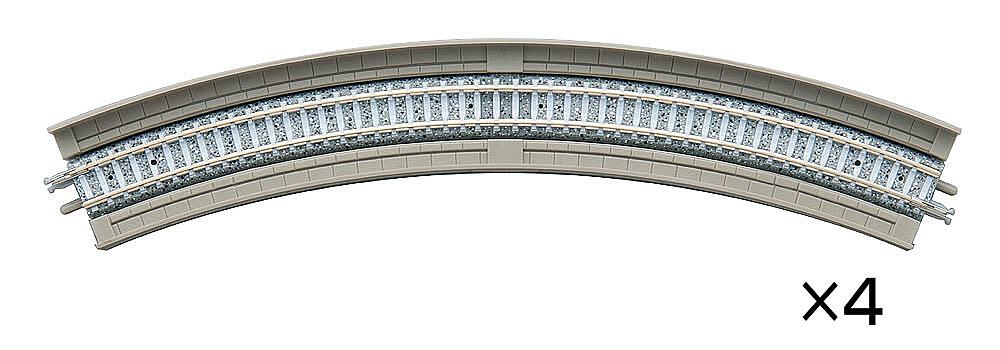 TOMYTEC 18728  N  Basic-Tracks, 4 rails viaduc, 45°, r 317 mm 