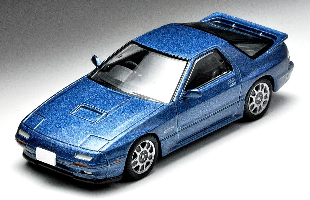 TOMYTEC 307648  1/64 Mazda RX7 GT-X Savanna, Blau, Modell 1989 