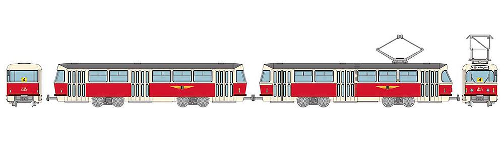 TOMYTEC 327714  1:150 N  Tram-system, Dresdner Straßenbahn, Typ Tatra T4-B4 