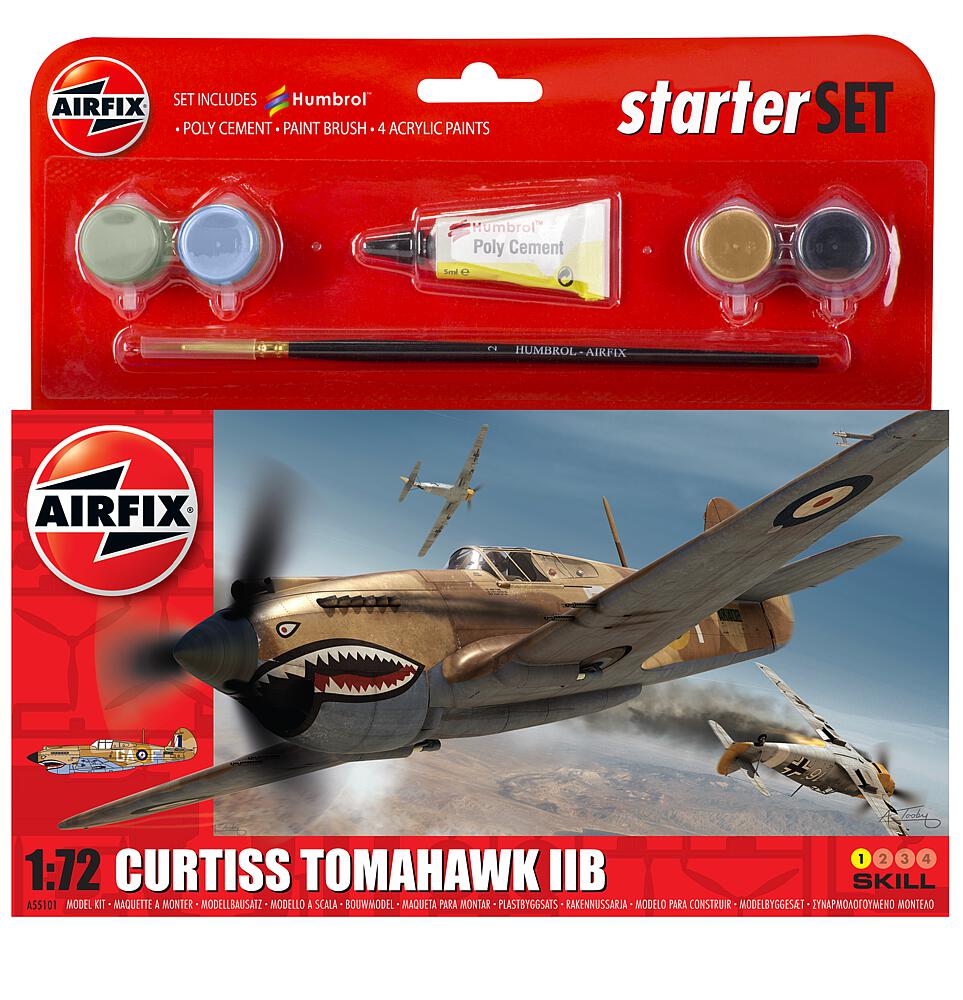 AIRFIX A55101A  1/72 Small Starter Set, Curtiss Tomahawk IIB 