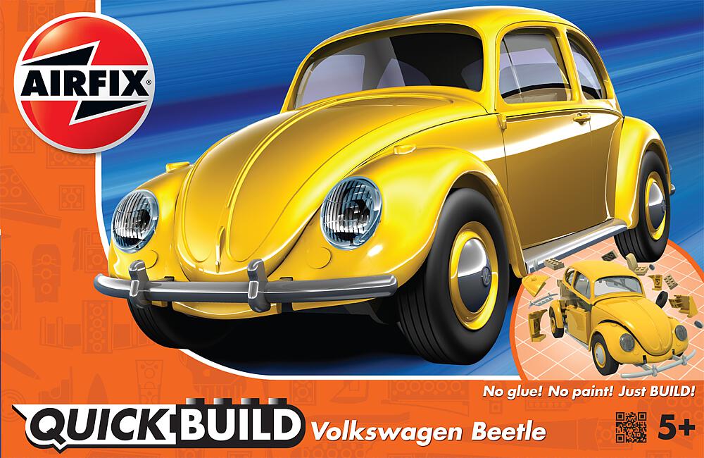 [AIRFIX J6023  ] AIRFIX J6023  1/24   QUICKBUILD VW Käfer, gelb 
