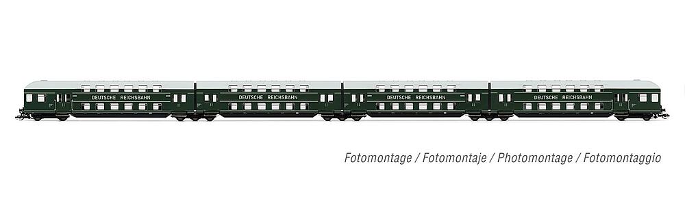 ARNOLD HN9519  1/120   DR, unité à deux niveaux de 4 pièces avec compartiment de commande, vert foncé, toit gris 