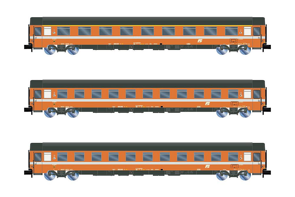 ARNOLD HN4395  1/160   FS, coffret de 3 voitures voyageurs UIC-Z Eurofima, C1 