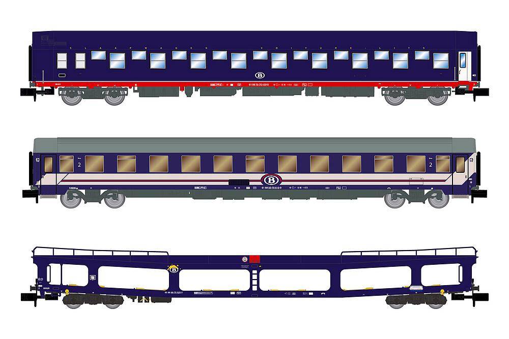 ARNOLD HN4406  1/160   SNCB, set de 3 wagons 