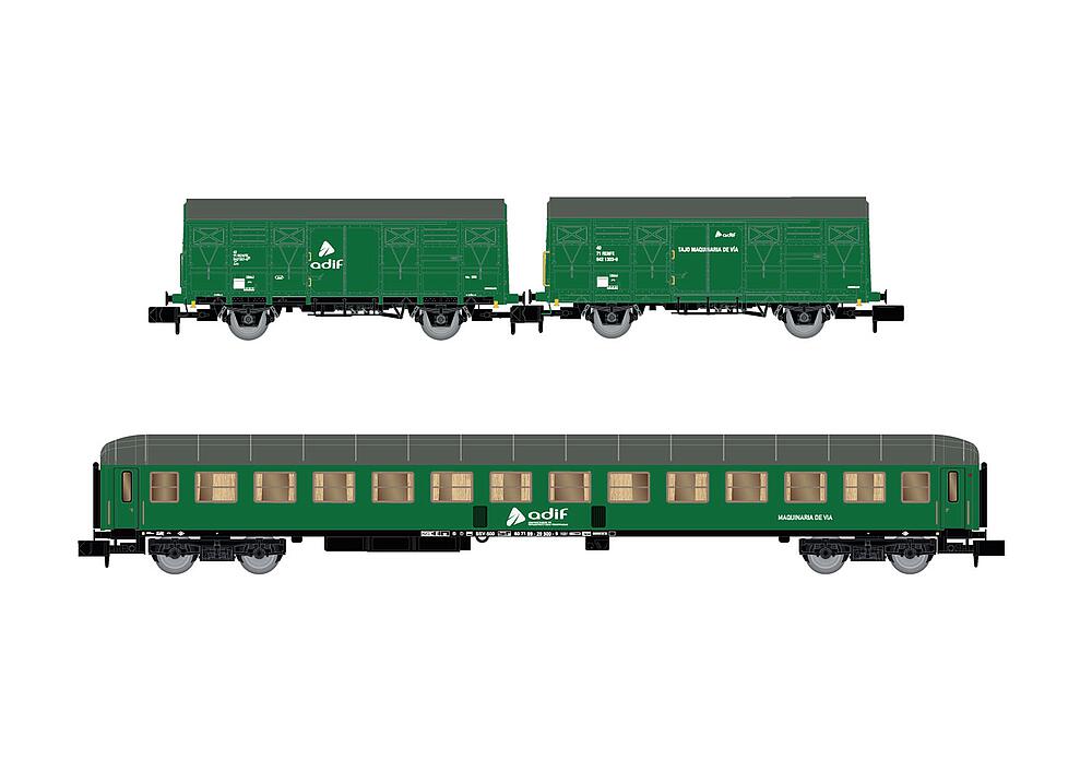 ARNOLD HN6576   N  ADIF, set de 3 pièces en peinture verte 