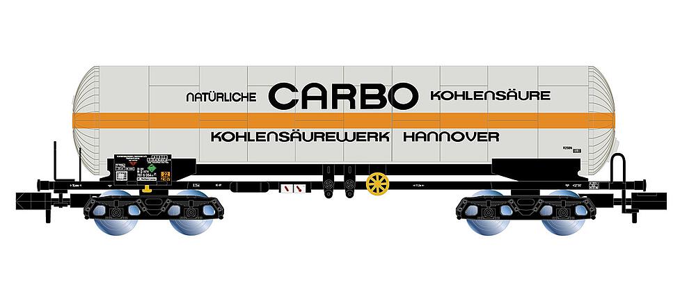 ARNOLD HN6598  1/160   D-KFH, wagon-citerne à gaz isolé à 4 essieux, blanc/orange, Carbo 