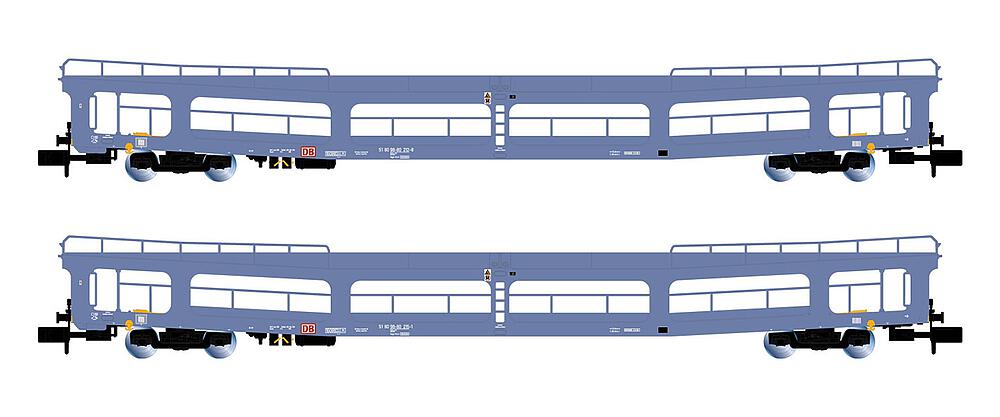 [ARNOLD HN4410  ] ARNOLD HN4410  1/160   DB AG, Coffret de 2 wagons pour le transport de voitures DDm, bleu 