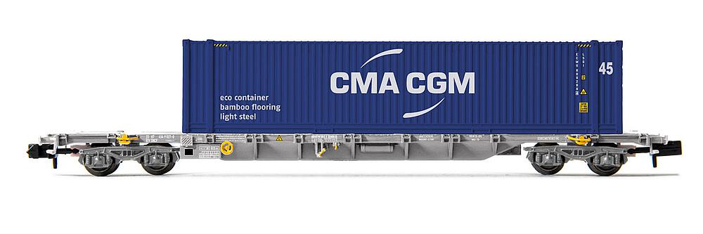 ARNOLD HN6458  1/160   SNCF, wagon porte-conteneurs 4 essieux 60 Novatrans SgSS 