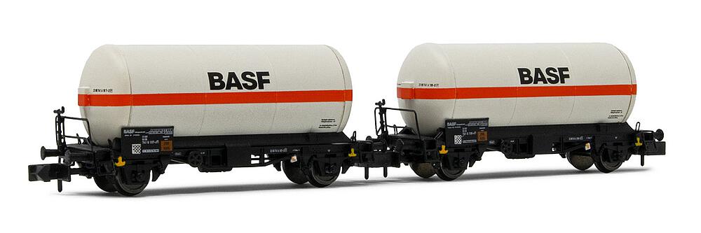 [ARNOLD HN6476  ] ARNOLD HN6476  1/160   DB, Coffret de 2 wagons à 2 essieux. Wagon-citerne à gaz, BASF 