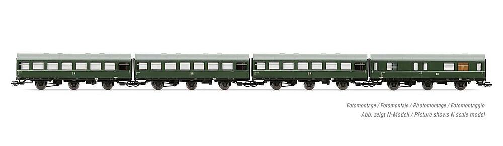 [ARNOLD HN9509  ] ARNOLD HN9509  1/120   DR, Coffret de 4 wagons Reco 