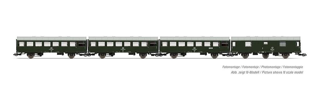 [ARNOLD HN9512  ] ARNOLD HN9512  1/120   DR, Coffret de 4 wagons Reco 