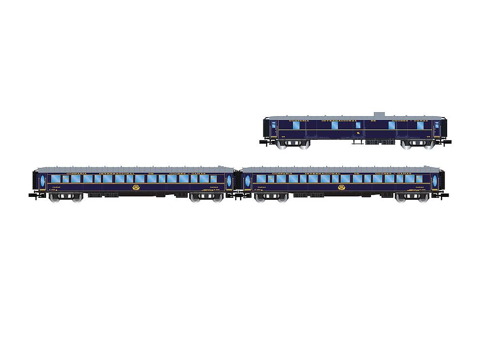 ARNOLD HN4460   N  RENFE, coffret de 3 voitures CIWL pour trains voyageurs Castellano Expreso 