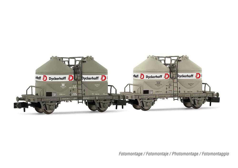 ARNOLD HN6639   N  DB, Coffret de 2 essieux. Wagon-silo 