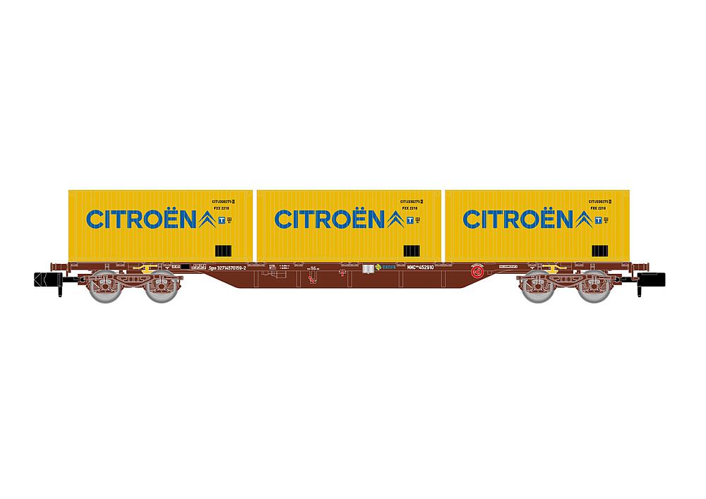 ARNOLD HN6652   N  RENFE, wagon à 4 essieux. Wagon plat MMC3 